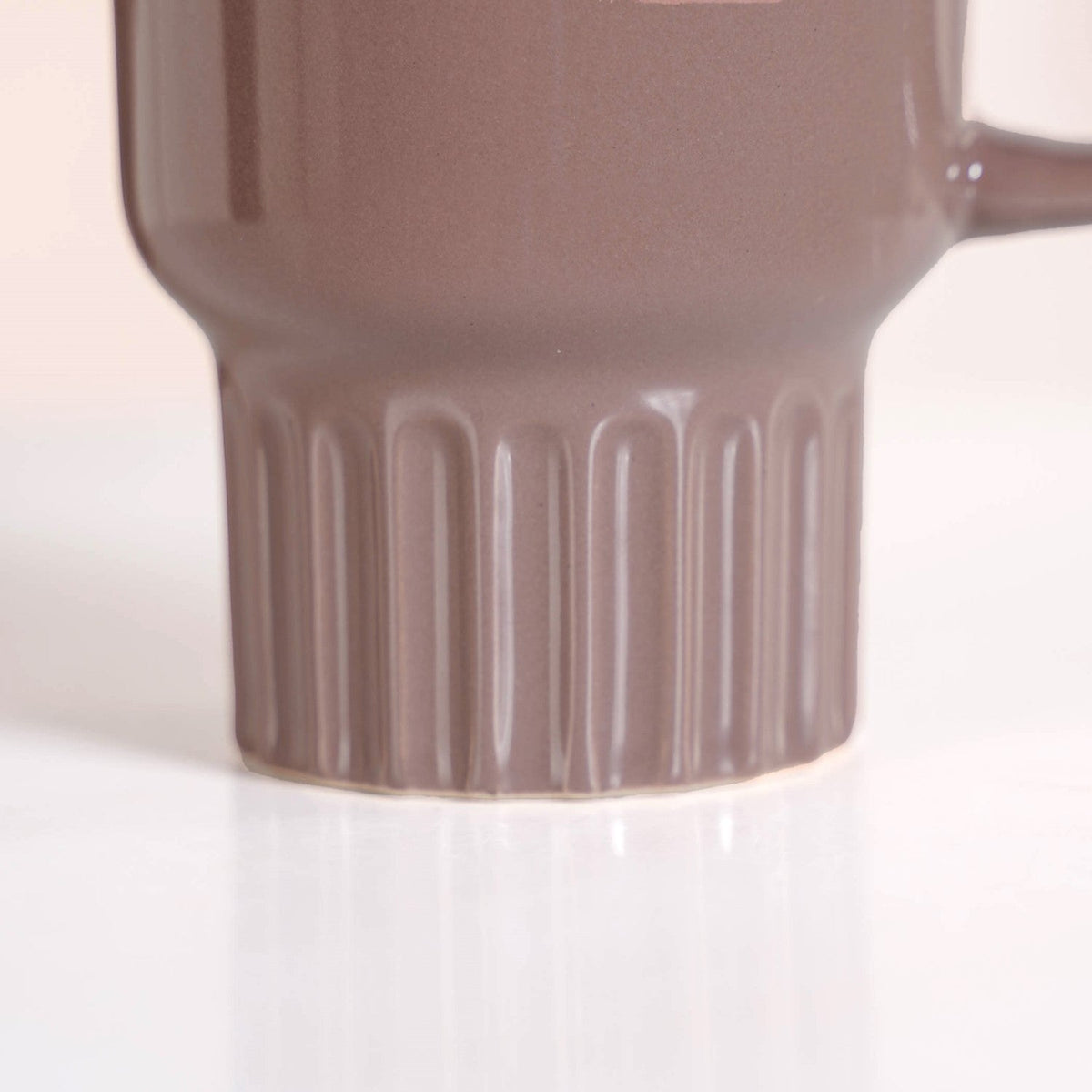 Ribelle Ceramic Stackable Mug Set Of 4 Taupe 270ml Nestasia