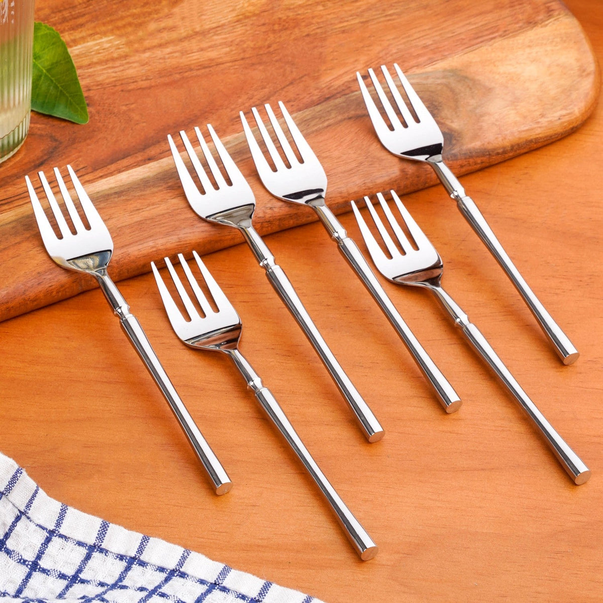 Minimalist Stainless Steel Fork Set Of 6 Nestasia