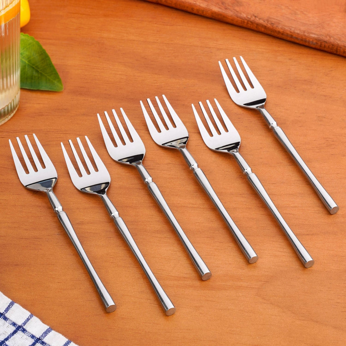 Minimalist Stainless Steel Fork Set Of 6 Nestasia