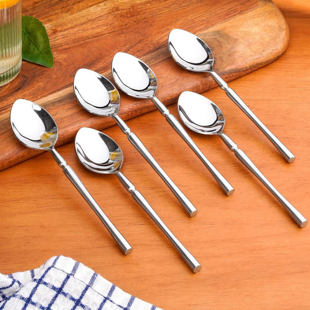 Minimalist Stainless Steel Spoon Set Of 6 Nestasia