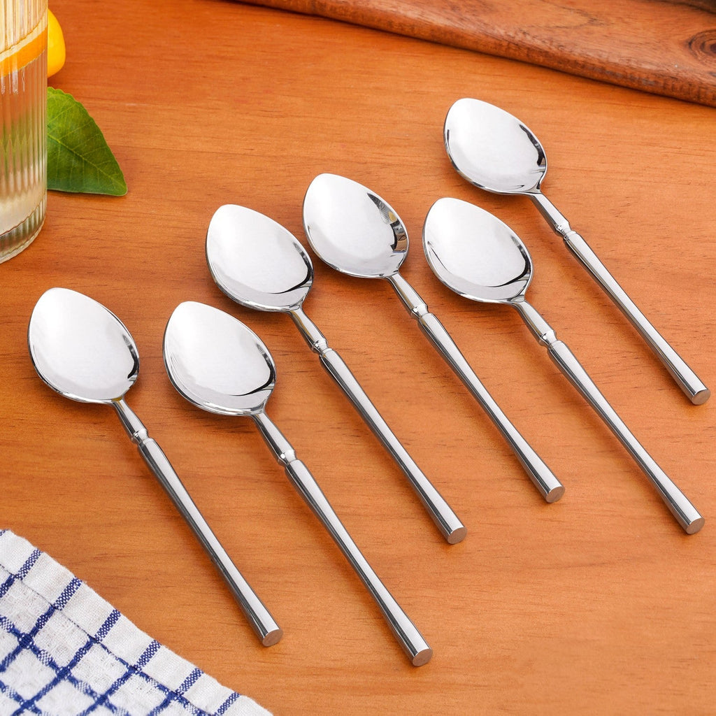 Minimalist Stainless Steel Spoon Set Of 6 Nestasia