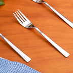 Ring Cut Stainless Steel Flatware Set Of 18 Nestasia