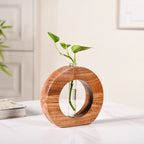Ring Table Top Test Tube Wooden Vase Nestasia