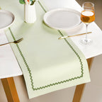 Isabelle 6 Seater Table Runner Green 183x36cm Nestasia
