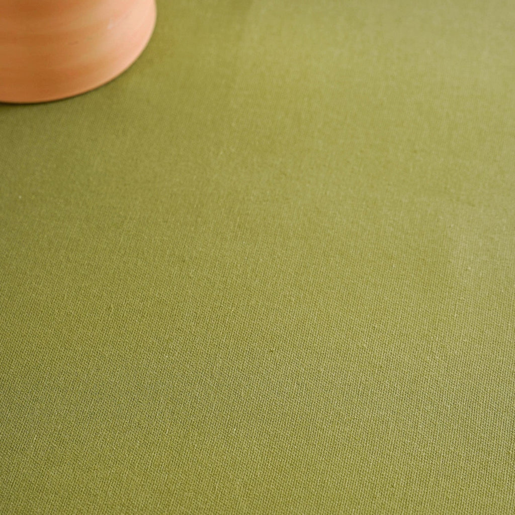 Isabelle Rick Rack Green 6 Seater Cotton Table Cloth 217x163cm Nestasia