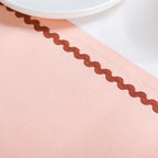 Madeline Rick Rack Cotton Table Runner Peach 183x36cm Nestasia