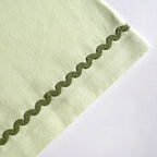 Isabelle Set Of 4 Green Cotton Rick Rack Napkins Nestasia