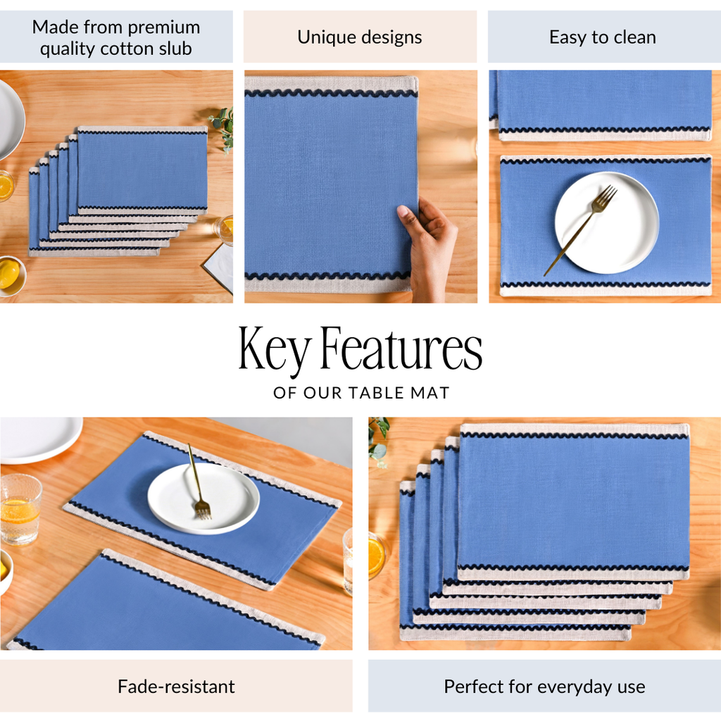 Ripple Edge Table Mat Set Of 6 Nestasia