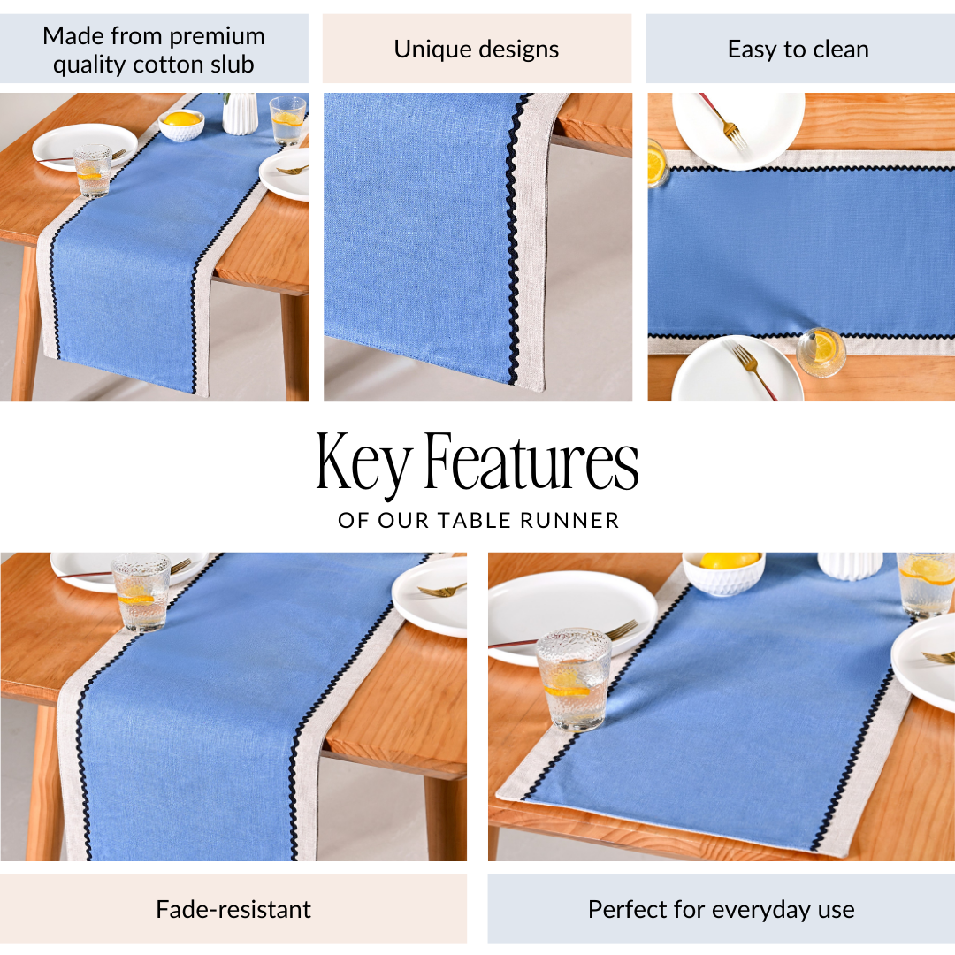 Ripple Edge Table Runner 181x40cm Nestasia