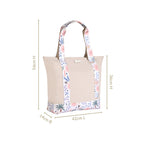 Beach Please Large Canvas Zipper Tote Bag Nestasia
