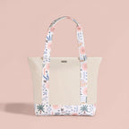 Beach Please Large Canvas Zipper Tote Bag Nestasia