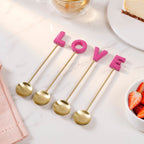 LOVE Dessert Spoon Set Of 4 Nestasia