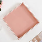 Vegan Leather Desk Organizer Tray Pink Nestasia