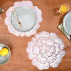 Rose Gold And White Fleur Placemat Set Of 6 Nestasia