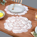 Rose Gold And White Fleur Placemat Set Of 6 Nestasia