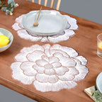 Rose Gold And White Fleur Placemat Set Of 6 Nestasia