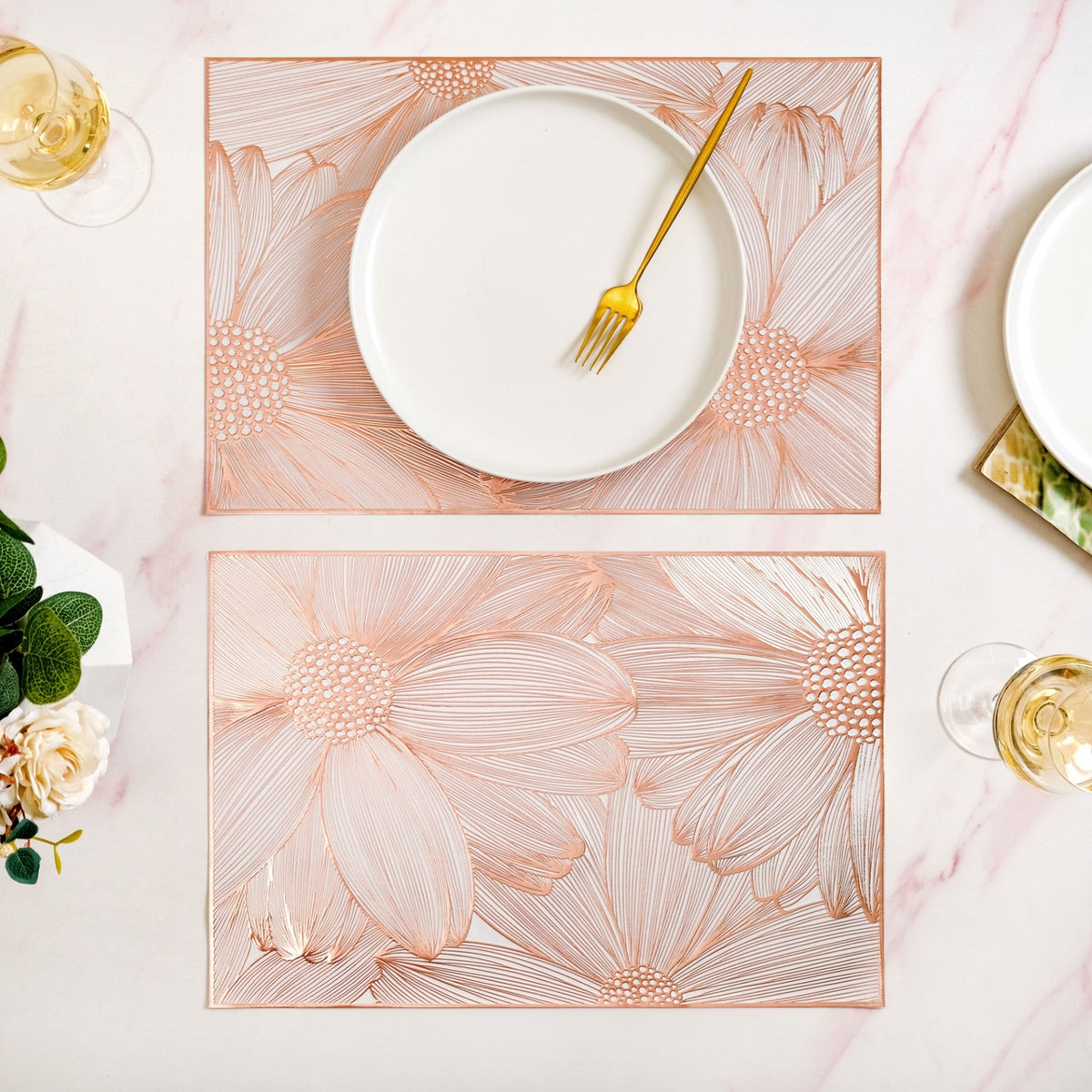 Soft Girl Rose Gold Table Mat Set Of 6 Nestasia