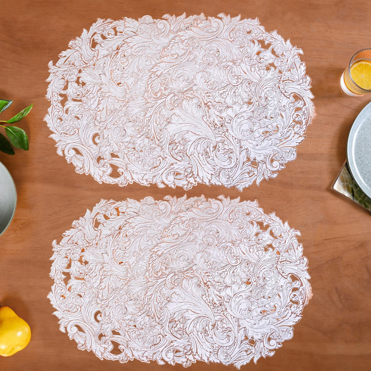Rose Luxe Round Tablemat Set Of 6 Nestasia
