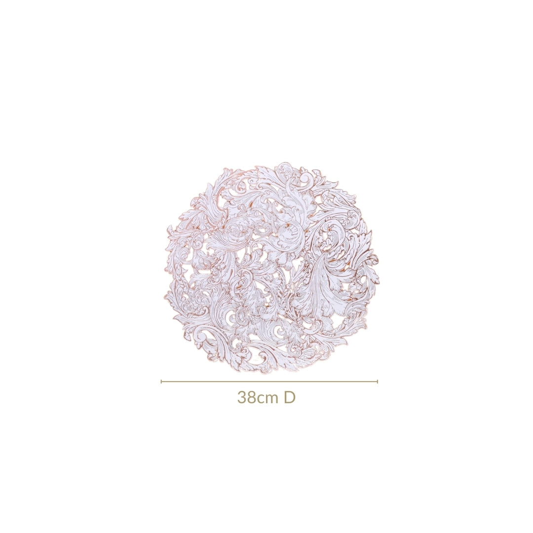 Rose Luxe Round Tablemat Set Of 6 Nestasia
