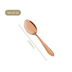 Rose Gold PVD Coated Spoon Set Of 12 Nestasia