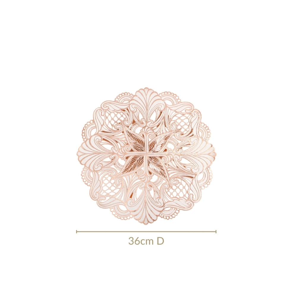 Rosegold Reverie Placemat Set Of 6 Nestasia