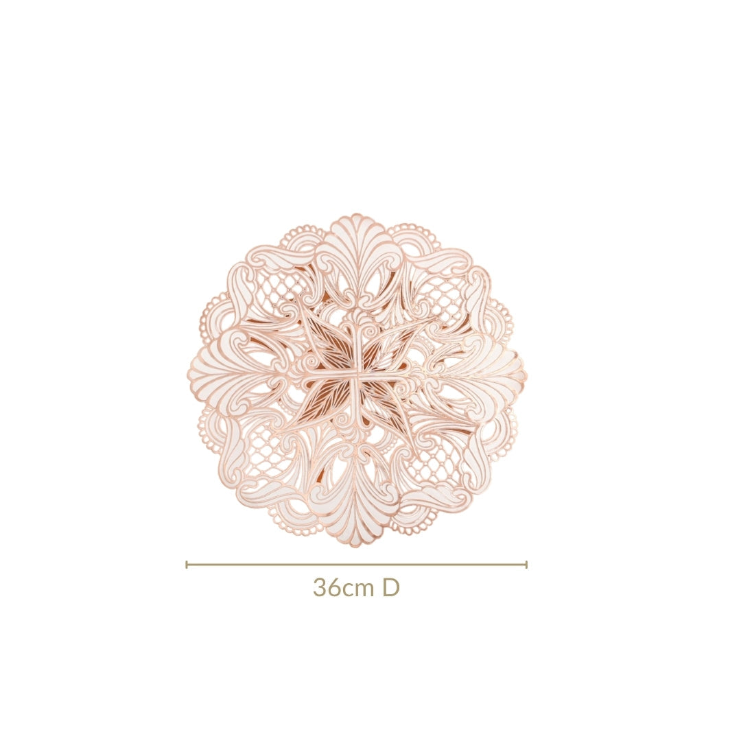 Rosegold Reverie Placemat Set Of 6 Nestasia