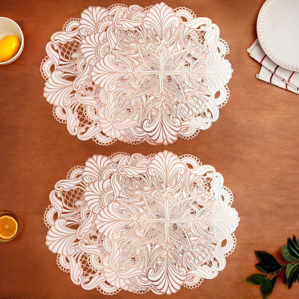 Rosegold Reverie Placemat Set Of 6 Nestasia