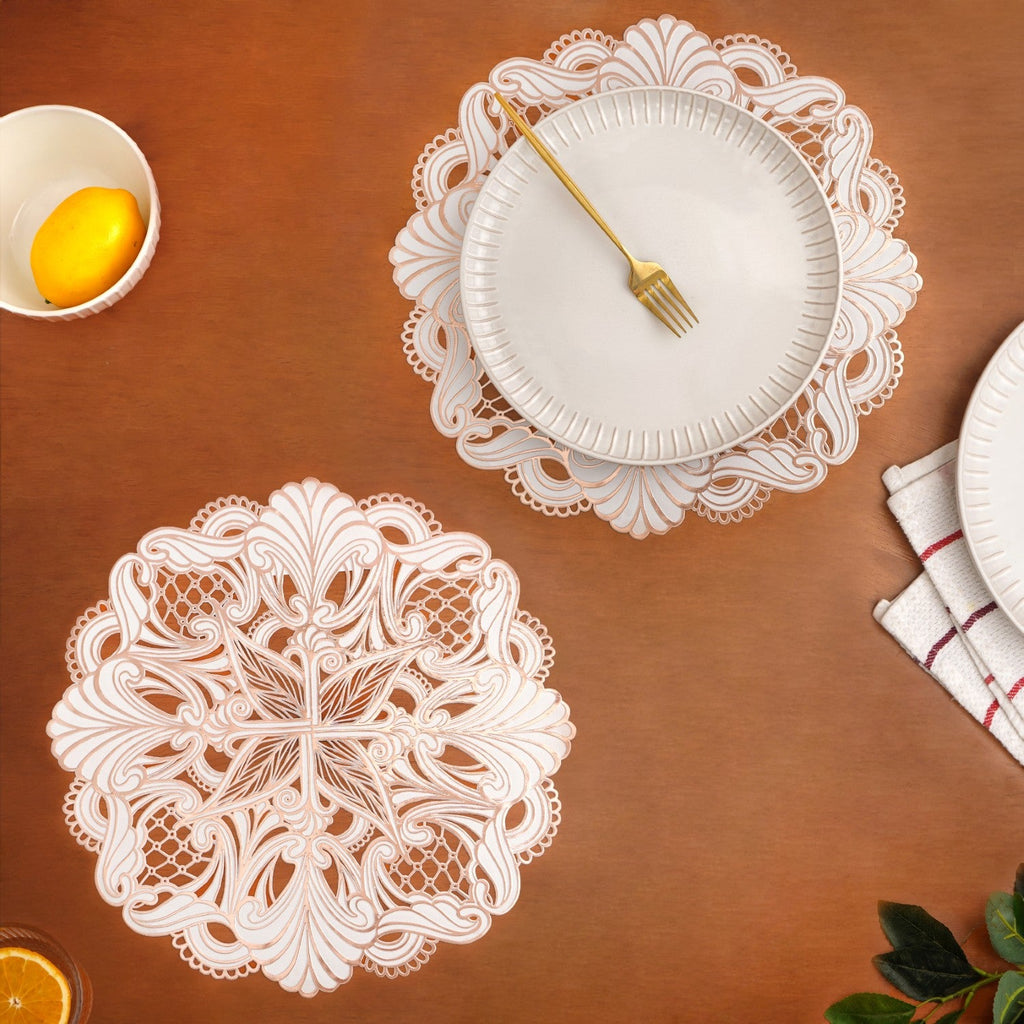 Rosegold Reverie Placemat Set Of 6 Nestasia