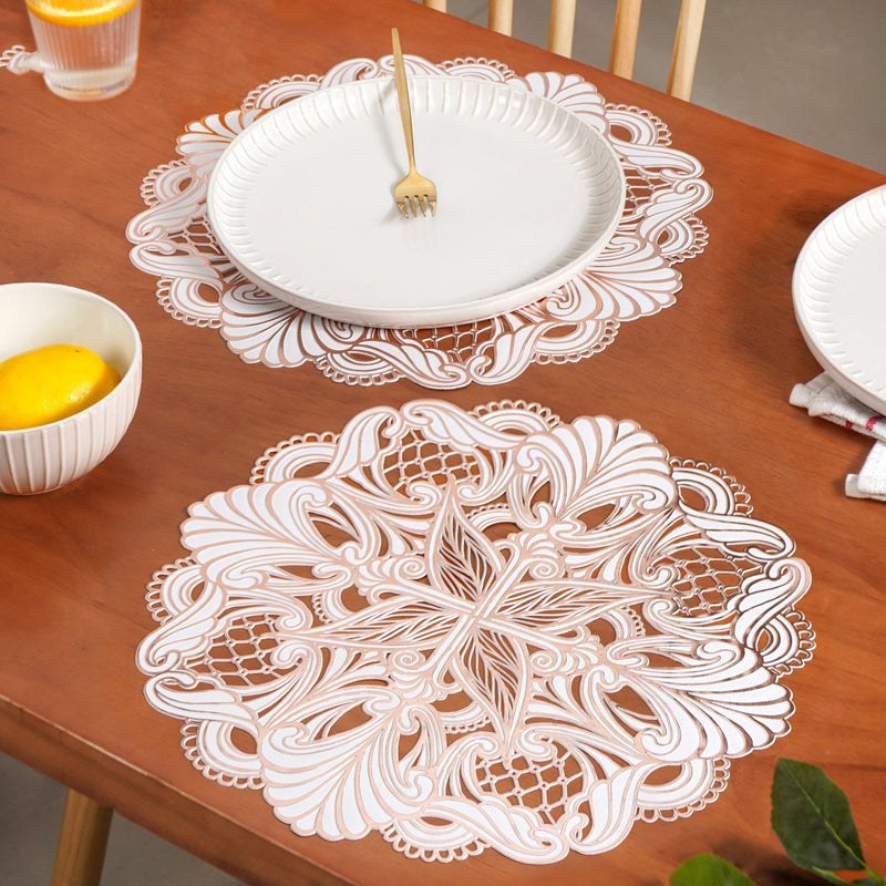 Rosegold Reverie Placemat Set Of 6 Nestasia