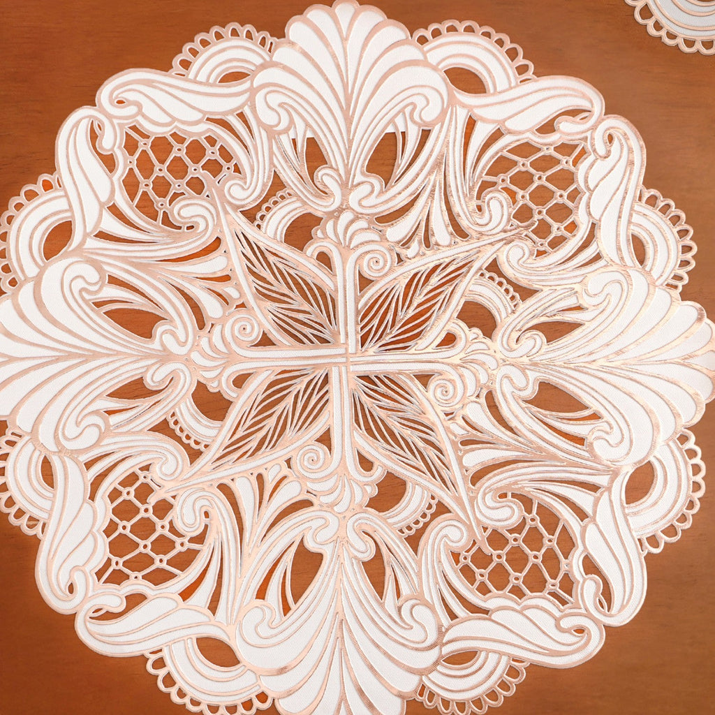 Rosegold Reverie Placemat Set Of 6 Nestasia