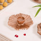Rose Gold Tealight Candle Holder Set Of 2 In Festive Gift Box Nestasia