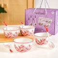 Rosetta Bowls And Spoons Set Of 4 400ml Nestasia