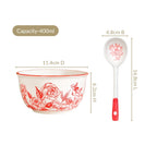Rosetta Bowls And Spoons Set Of 4 400ml Nestasia