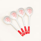 Rosetta Bowls And Spoons Set Of 4 400ml Nestasia