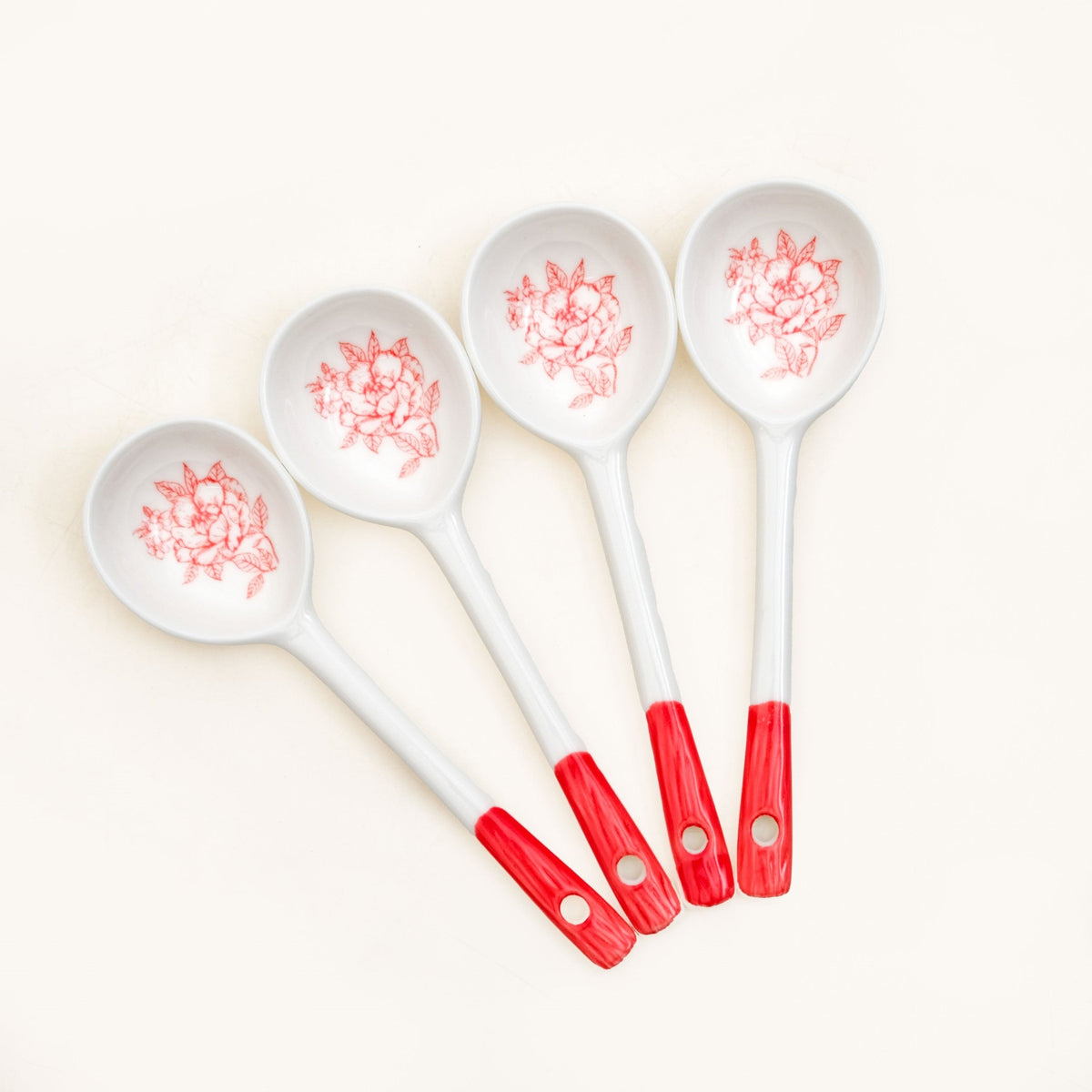 Rosetta Bowls And Spoons Set Of 4 400ml Nestasia