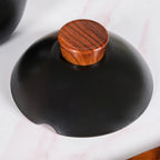 Claymist Black Cooking Pot With Lid 2800ml Nestasia