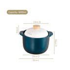 Cera Ceramic Soup Cooking Pot With White Lid 6000ml Nestasia