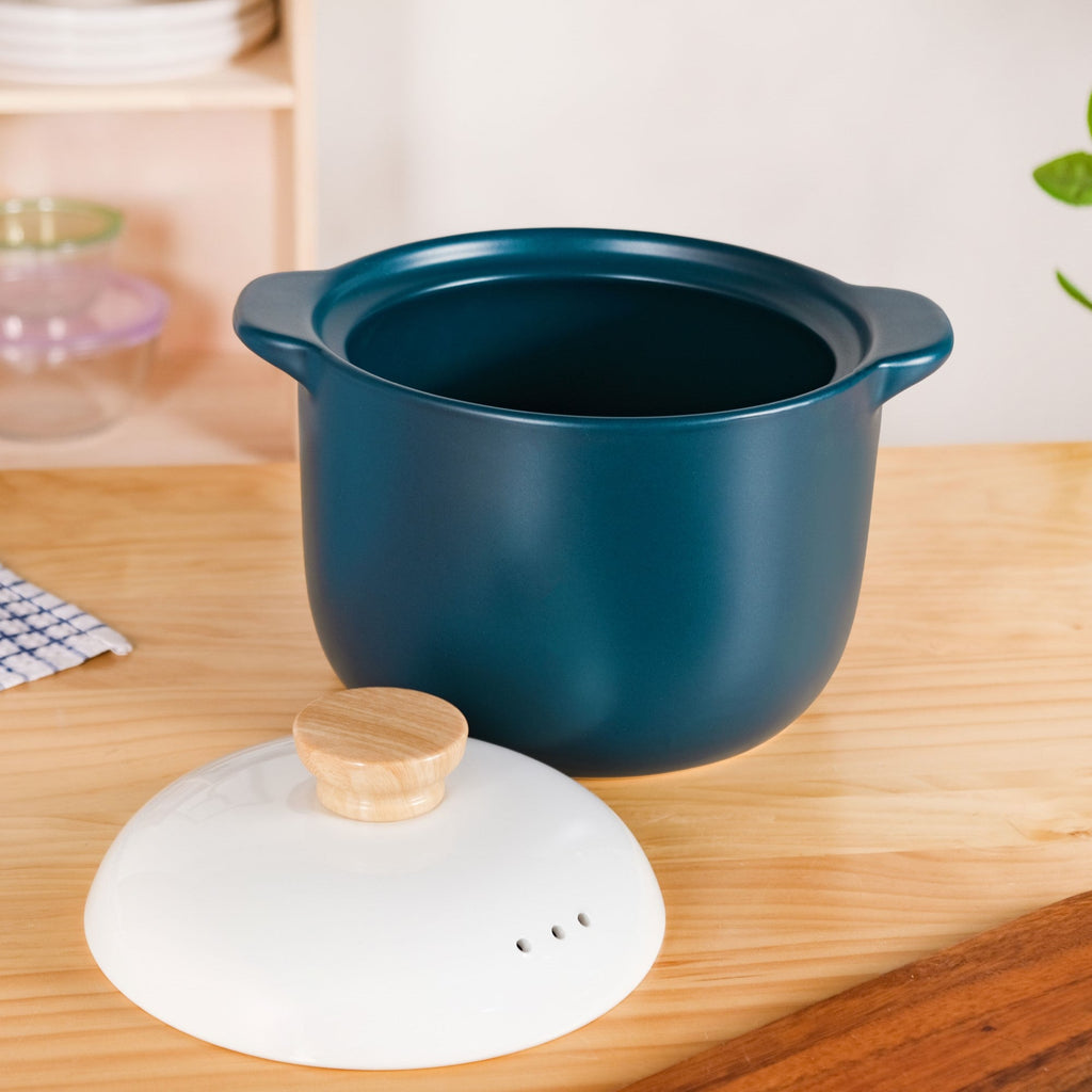 Cera Ceramic Soup Cooking Pot With White Lid 6000ml Nestasia