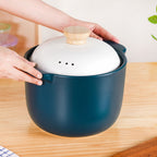 Cera Ceramic Soup Cooking Pot With White Lid 6000ml Nestasia