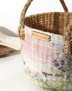 Natural Round Seagrass Basket for Decorative Fruit Display and Tabletop Styling