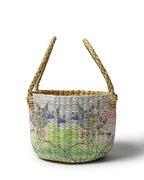 Natural Round Seagrass Basket for Decorative Fruit Display and Tabletop Styling