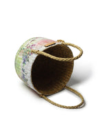 Natural Round Seagrass Basket for Decorative Fruit Display and Tabletop Styling
