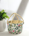 Natural Seagrass Hamper Basket for Tabletop Display and Eco-Friendly Storage