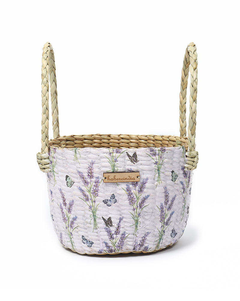 Handwoven Round Seagrass Basket for Fruits, Snacks, and Home Organization