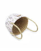 Handwoven Round Seagrass Basket for Fruits, Snacks, and Home Organization