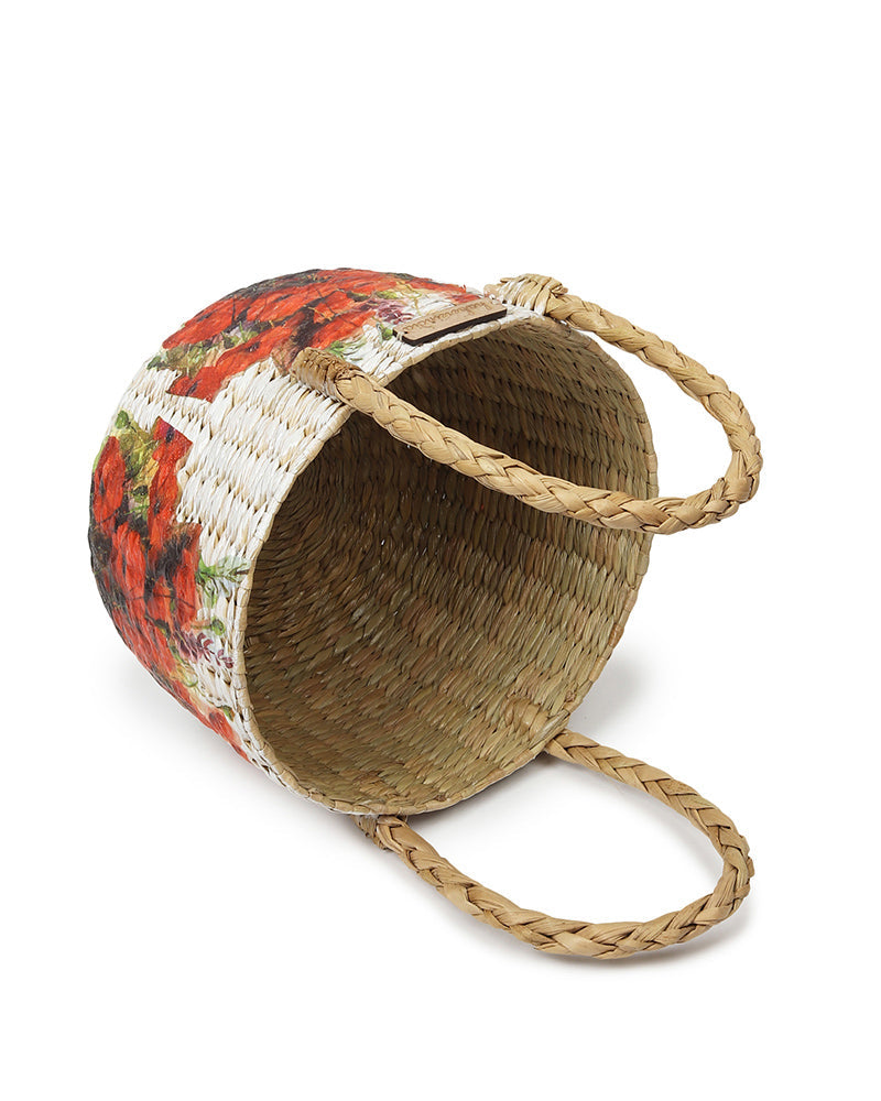 Rustic Seagrass Hamper Basket for Fruits, Snacks, and Eco-Friendly Storage
