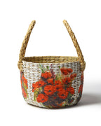 Rustic Seagrass Hamper Basket for Fruits, Snacks, and Eco-Friendly Storage