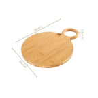 Mod Round Bamboo Serving Platter With Handle 12 Inch Nestasia