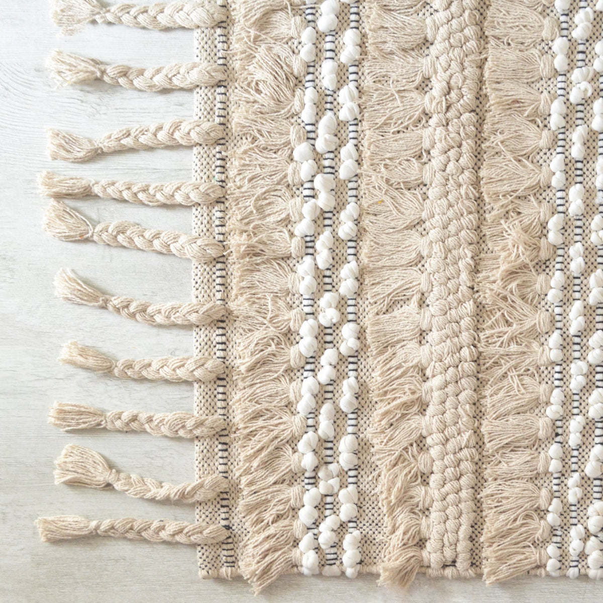 BOHO Aria Hand Woven Rug - Natural Brown Nestasia