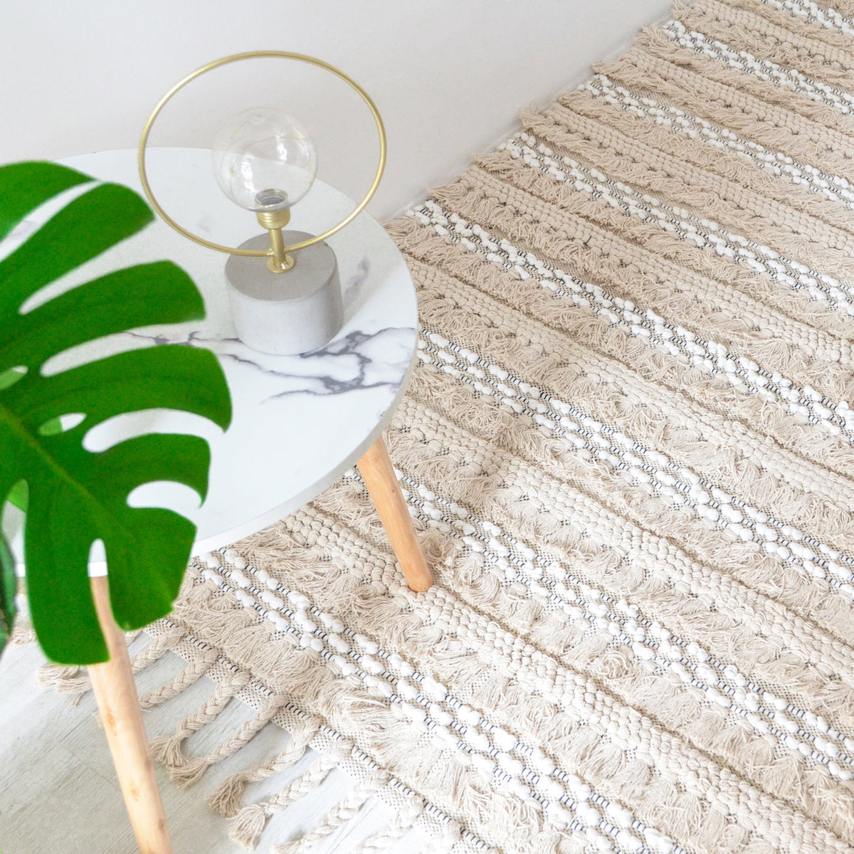 BOHO Aria Hand Woven Rug - Natural Brown Nestasia
